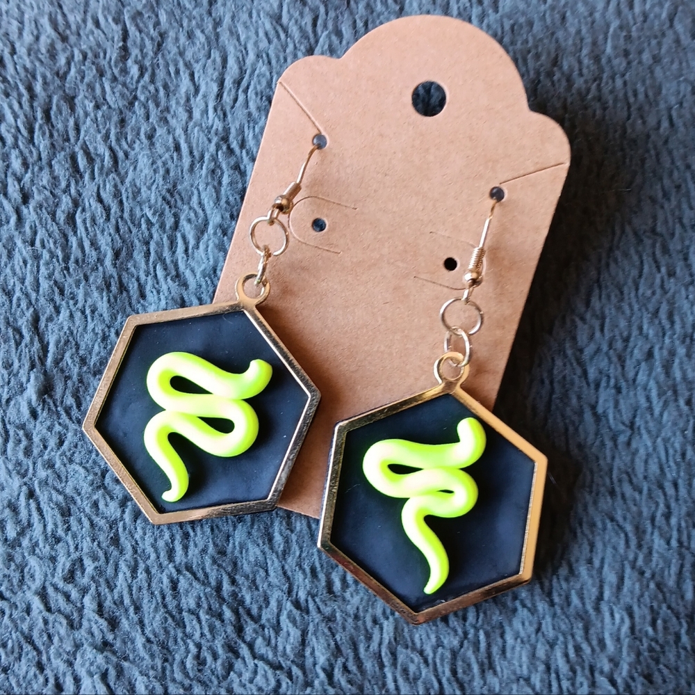Polymer snake earrings